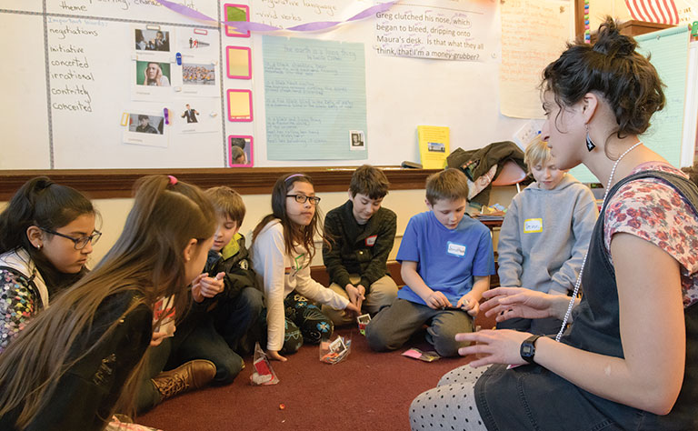An aert educator in a classroom.