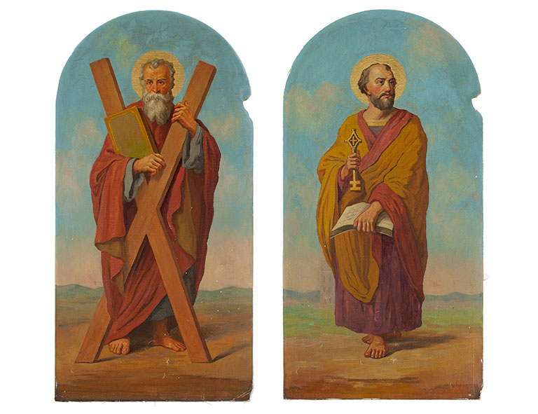 Two icons from Andy Warhol's childhood church.