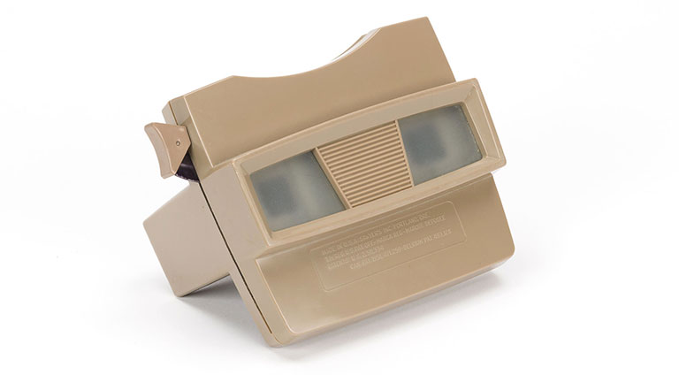 A tan vintage viewmaster