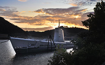 A photo of the USS Requin submarine