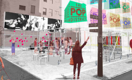 An artist's rendering of the Warhol Pop District