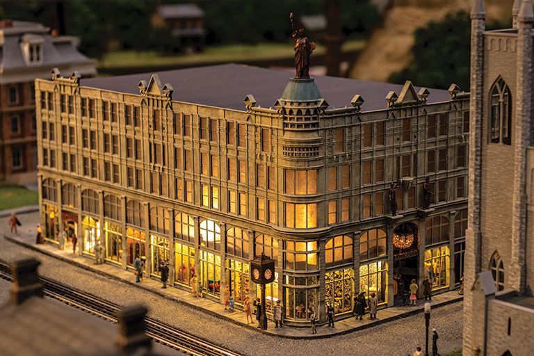 A replica of a vintage department store
