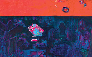 A colorful abstract painting