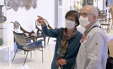 Seniors participating in a program at the museum.