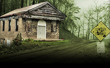 An old photo of the Evans City Chapel